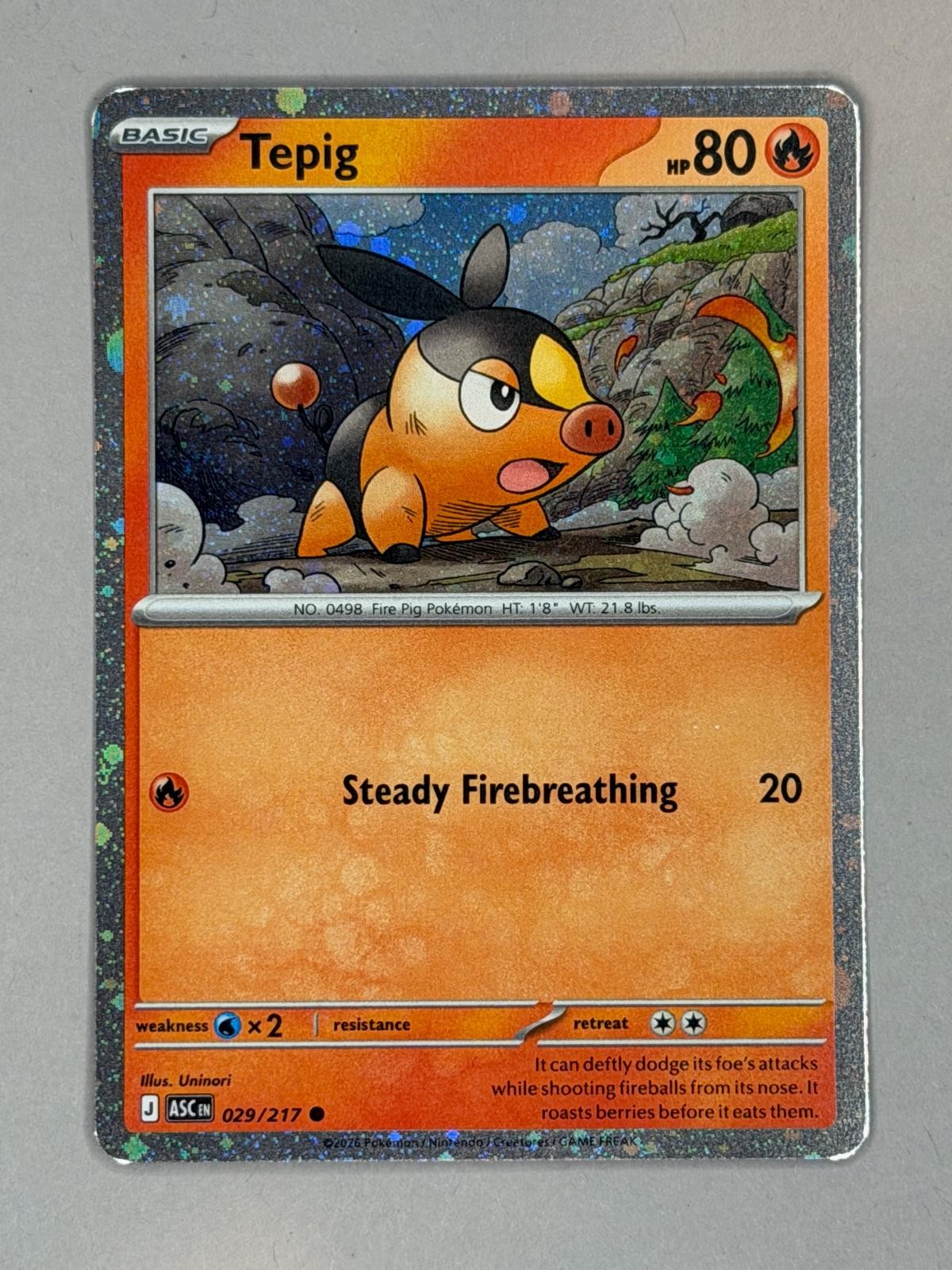 Tepig (Cosmos Holo) Promo 029/217 Pokemon TCG - Near Mint