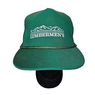 Vintage Otto Cap Mesh Rope Hat Lumbermen's Hat Green Snapback