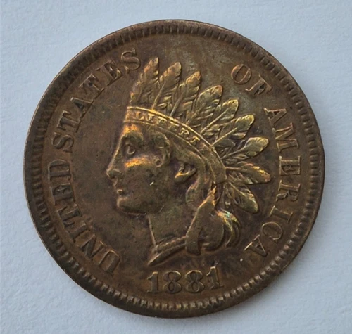 1881 Indian Head Cent XF.    Free shipping