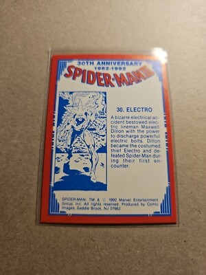 Spiderman 30th Anniversary #30 Electro | eBay