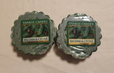 (2) Lot Yankee Candle Wax Potpourri Tarts Balsam & Cedar 0.8 Oz 