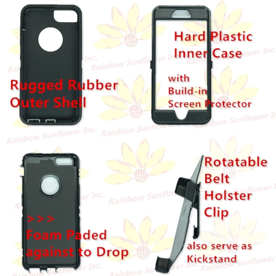 For Apple iPhone 6S/ 7 / 8 Plus Case Cover Shockproof Heavy Duty with Belt Clip - Image 3 of 4