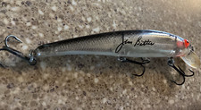 Rare Jim Bitter Signature Bomber Pro 15A Series Crankbait Silver/Black Holograph