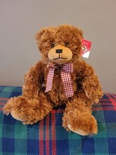MS Teddy Bear Co Brown Bear Bow 12 Inch Plush Stuffed Animal Toy Gift