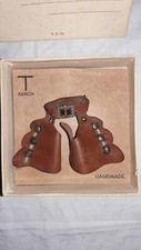 Mid Century Modern, Miniature Leather Chaps Lapelle Pin, Handmade at T Ranch USA