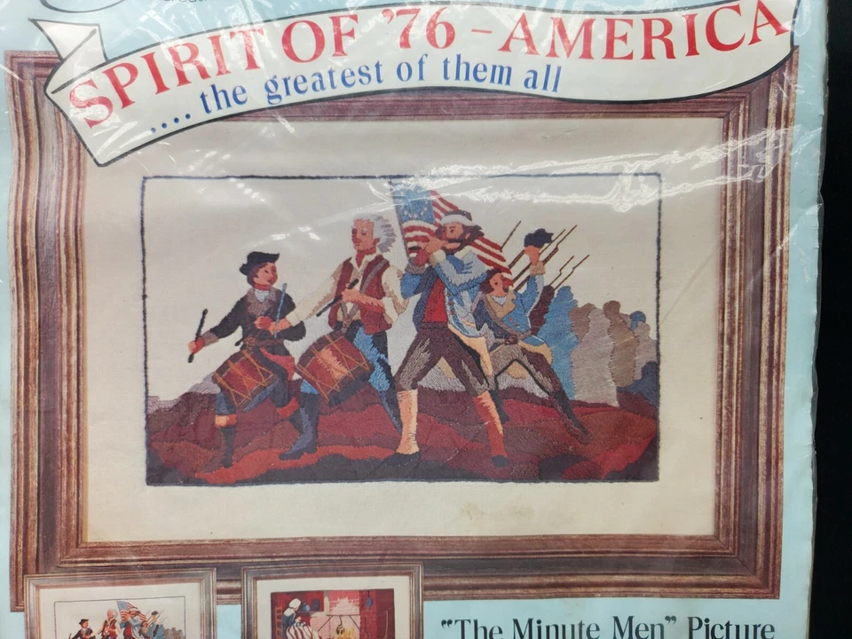 NUEVO Kit Crewel Paragon Needlecraft Spirit of '76 America The Minute Men 0906 Foto 2 de 4