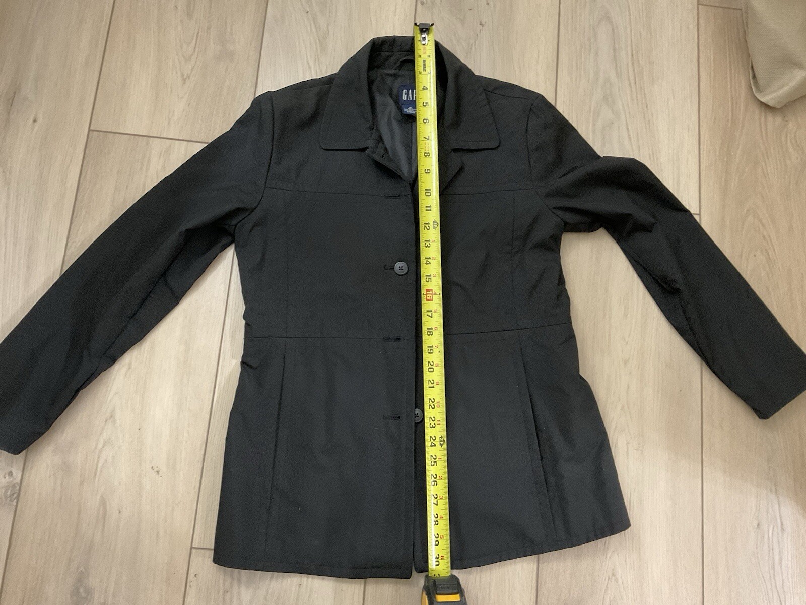 GAP Long Sleeve Collared  Button Down Jacket Pea … - image 3