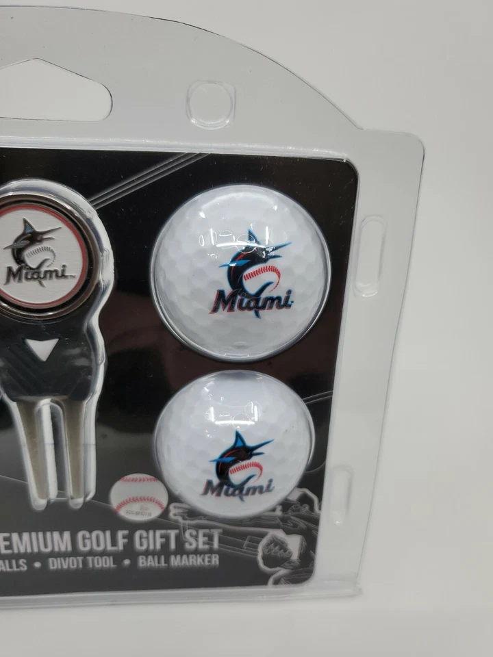 球队高尔夫迈阿密马林高级高尔夫礼品套装(全新)4 球、工具、标记 — 第 4/4 张图片