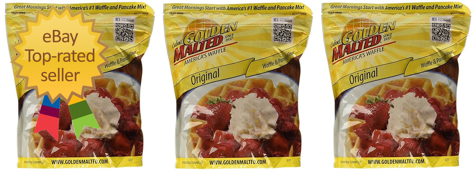 Original Waffle and Pancake Flour, 32 Ounce (Pack of 3)