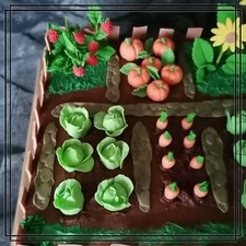 Garten Gem&uuml;se aus Fondant f&uuml;r Motivtorten
