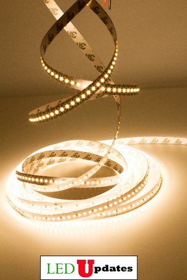 LEDupdates LED Strip 3000k Warm White 24v High Grade 2216 90CRI + UL Power