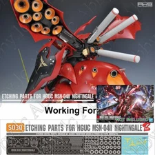 for HG 1/144 Nightingale AW9 Thruster Details Etched Sheet+Decal Set B MSN-04II