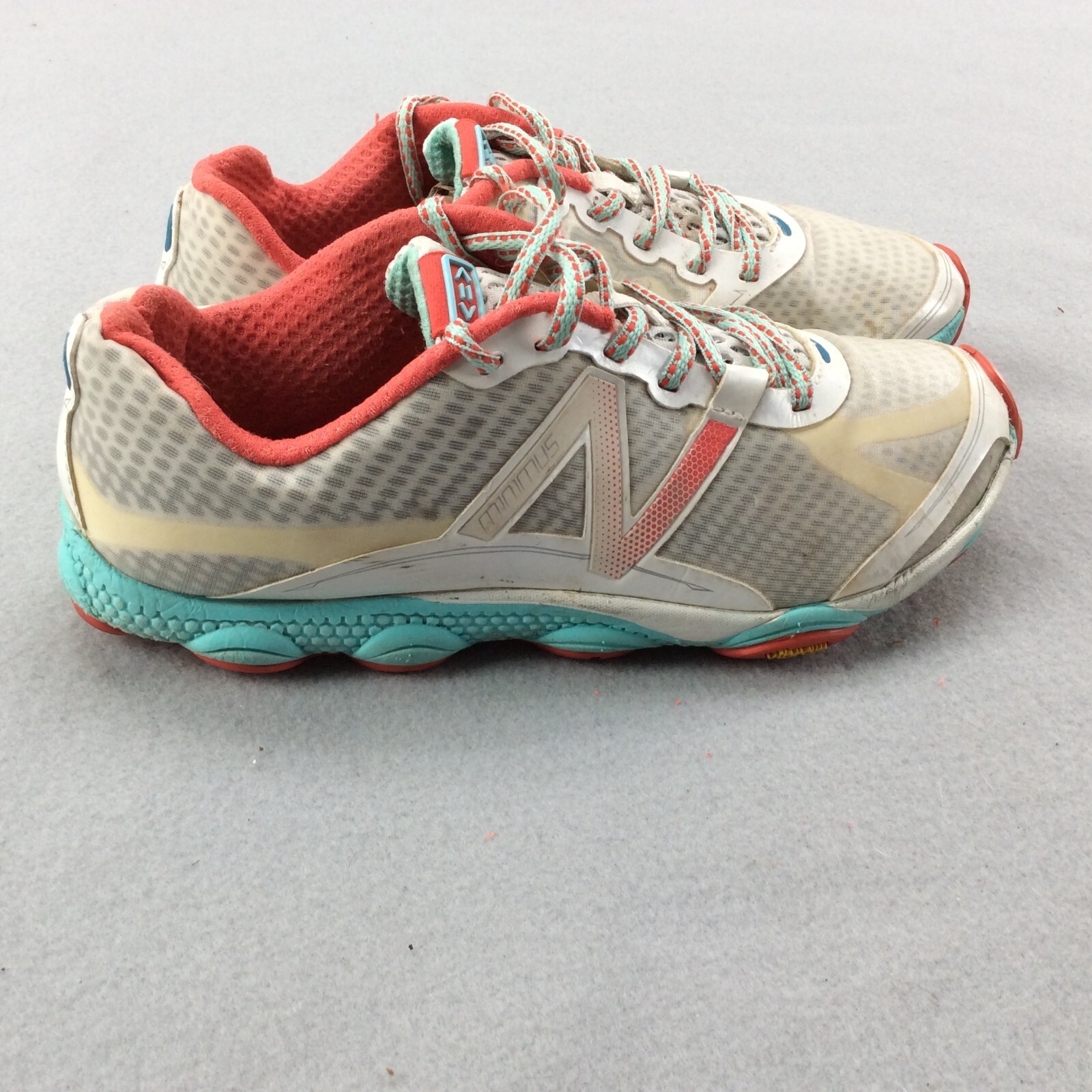 SAOLA Scarpe da corsa New Balance donna 7 bianche blu arancione luce suola Vibram W1010WB