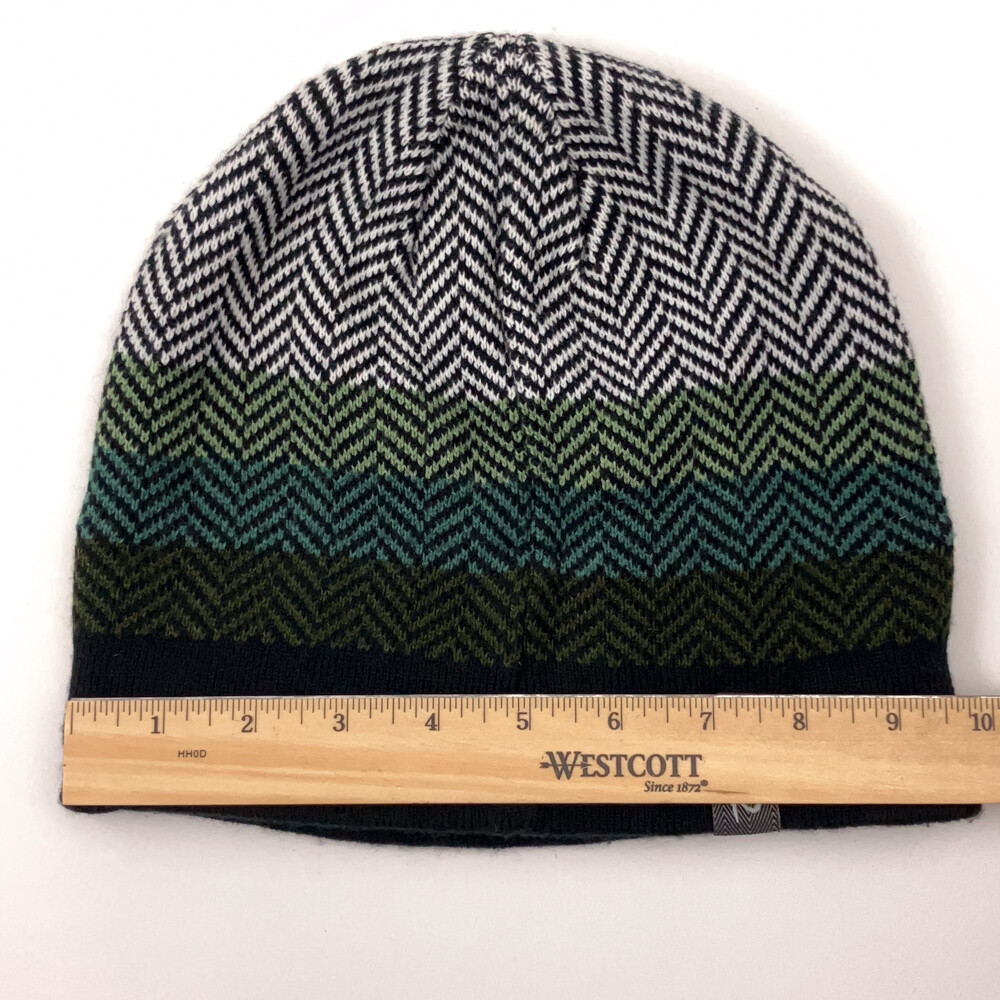 Herring Bone Pattern White Green Black Stripes Wi… - image 5