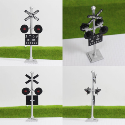 Evemodel HO Scale Railroad Crossing Signal 4-LEDs with Flash Circuit Board