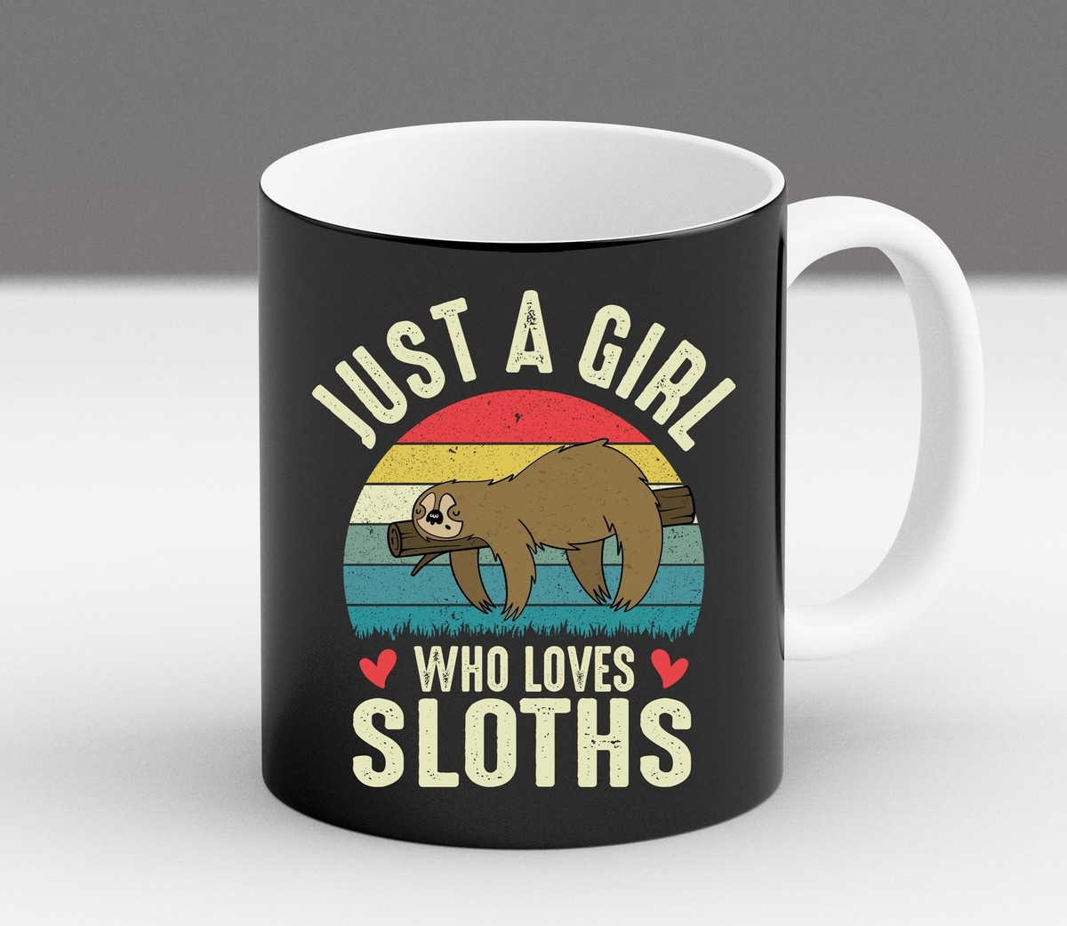 Just A Girl Who Loves Sloths Funny Sleepy Sloth Gift Idea For Women Coffee  Mug