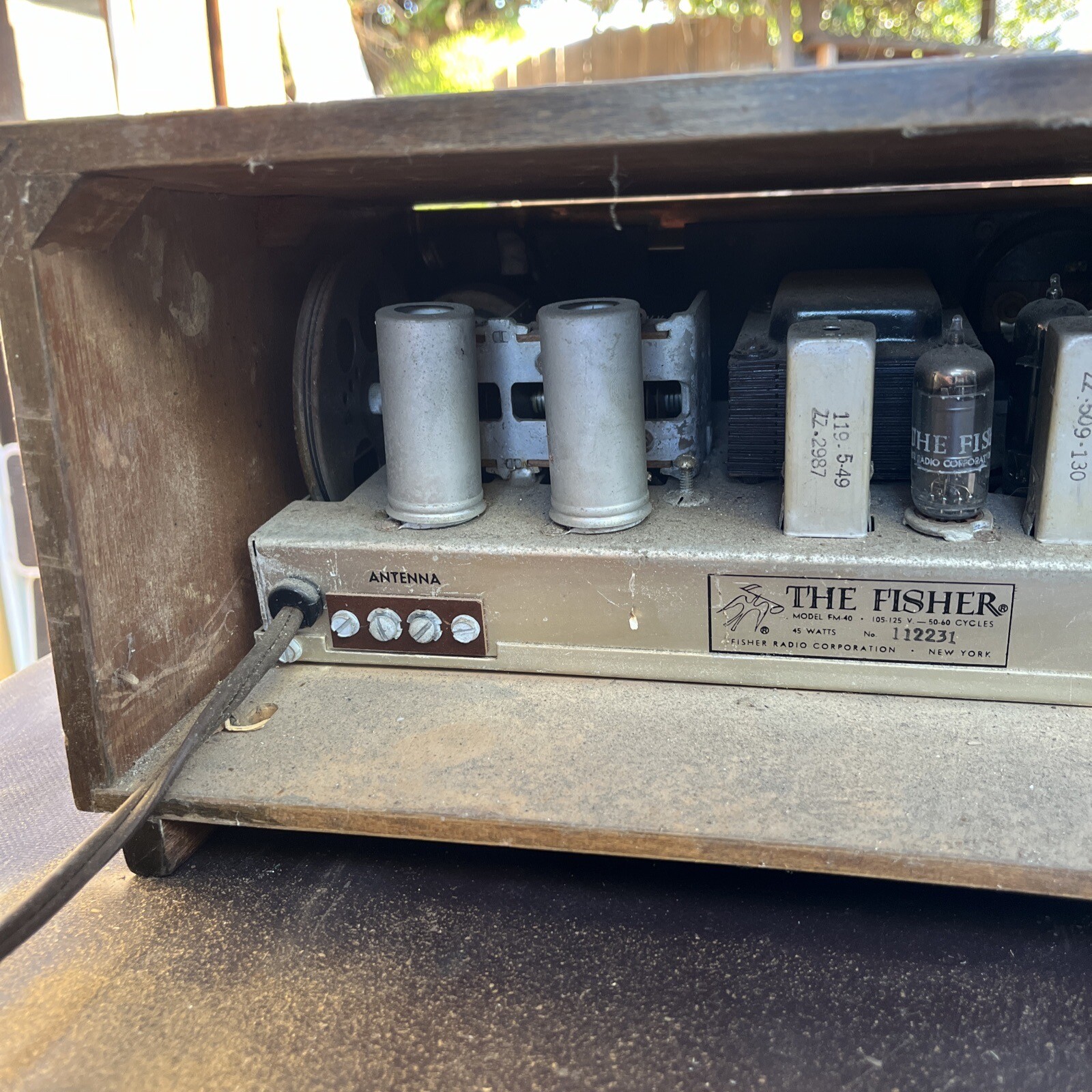 Vintage The Fisher Model 40 Series FM Tube Tuner PreAmplifier eBay