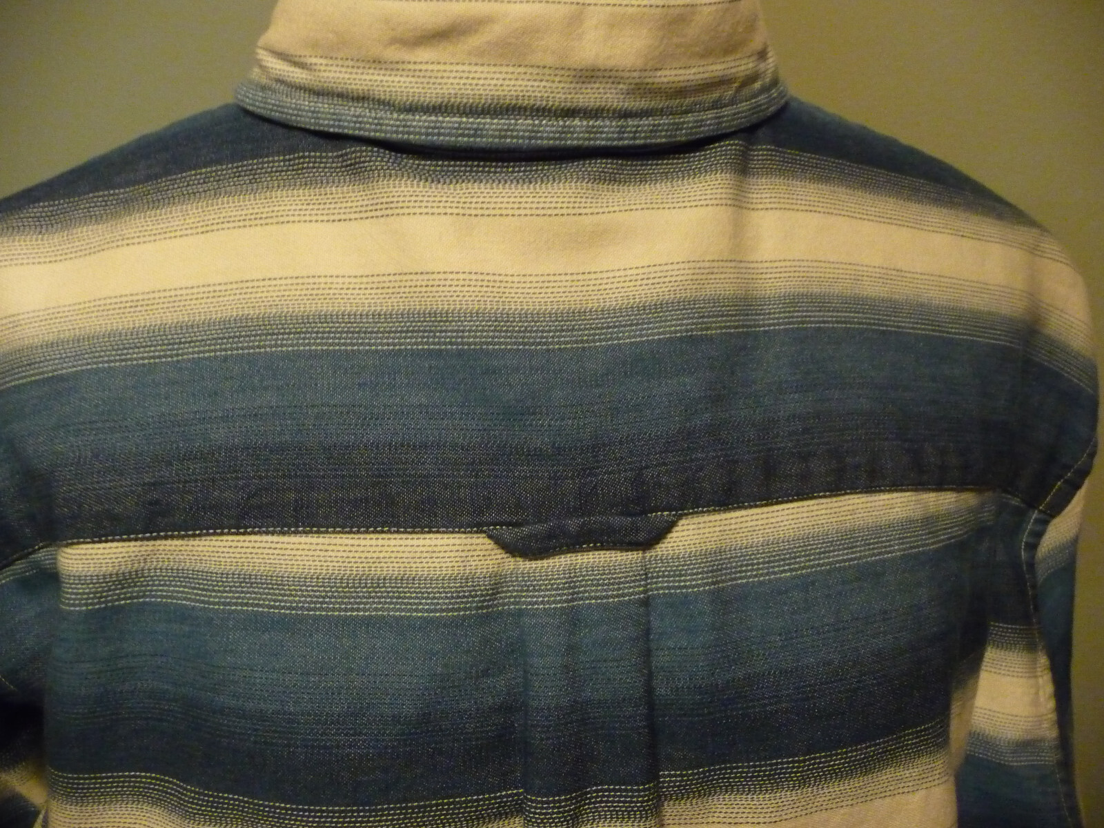 Pendleton Horizontal Striped  Blues white Button … - image 5