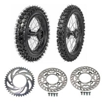 Juego de llantas delanteras + traseras 60/100-14 80/100-12 para moto de cross CRF50/70cc