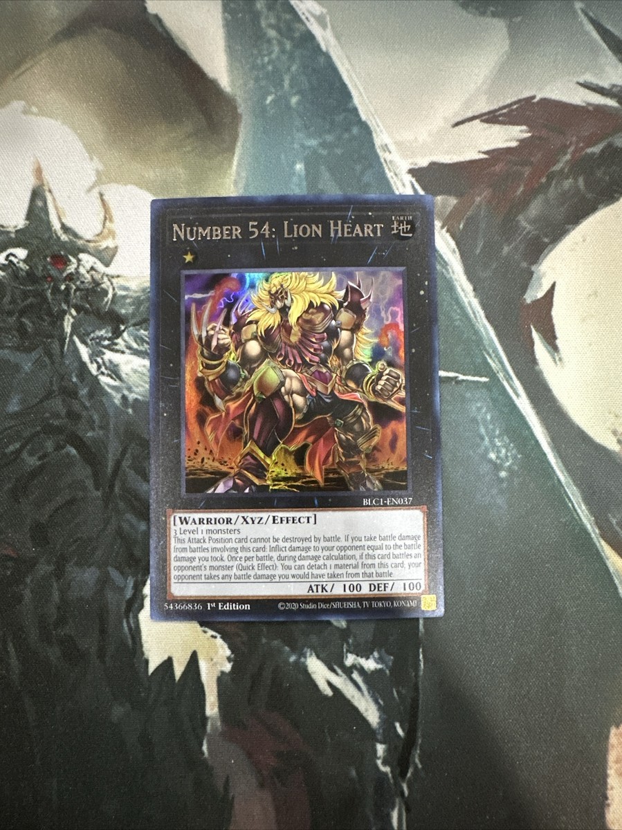 Yugioh Number 54: Lion Heart Silver Ultra Rare BLC1