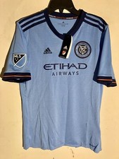 Adidas Youth MLS Jersey New York City FC Team Light Blue sz XL