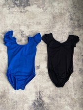 Kids Leotard Bundle. Blue Unbranded And Black Danskin Now Size 4-5