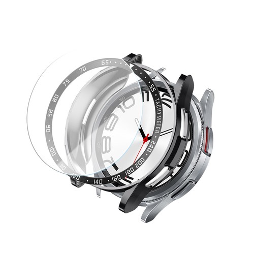 Do Samsung Watch 6 Classic 43/47mm szkło hartowane + ramka + etui ochronne na ekran - Zdjęcie 46 z 55