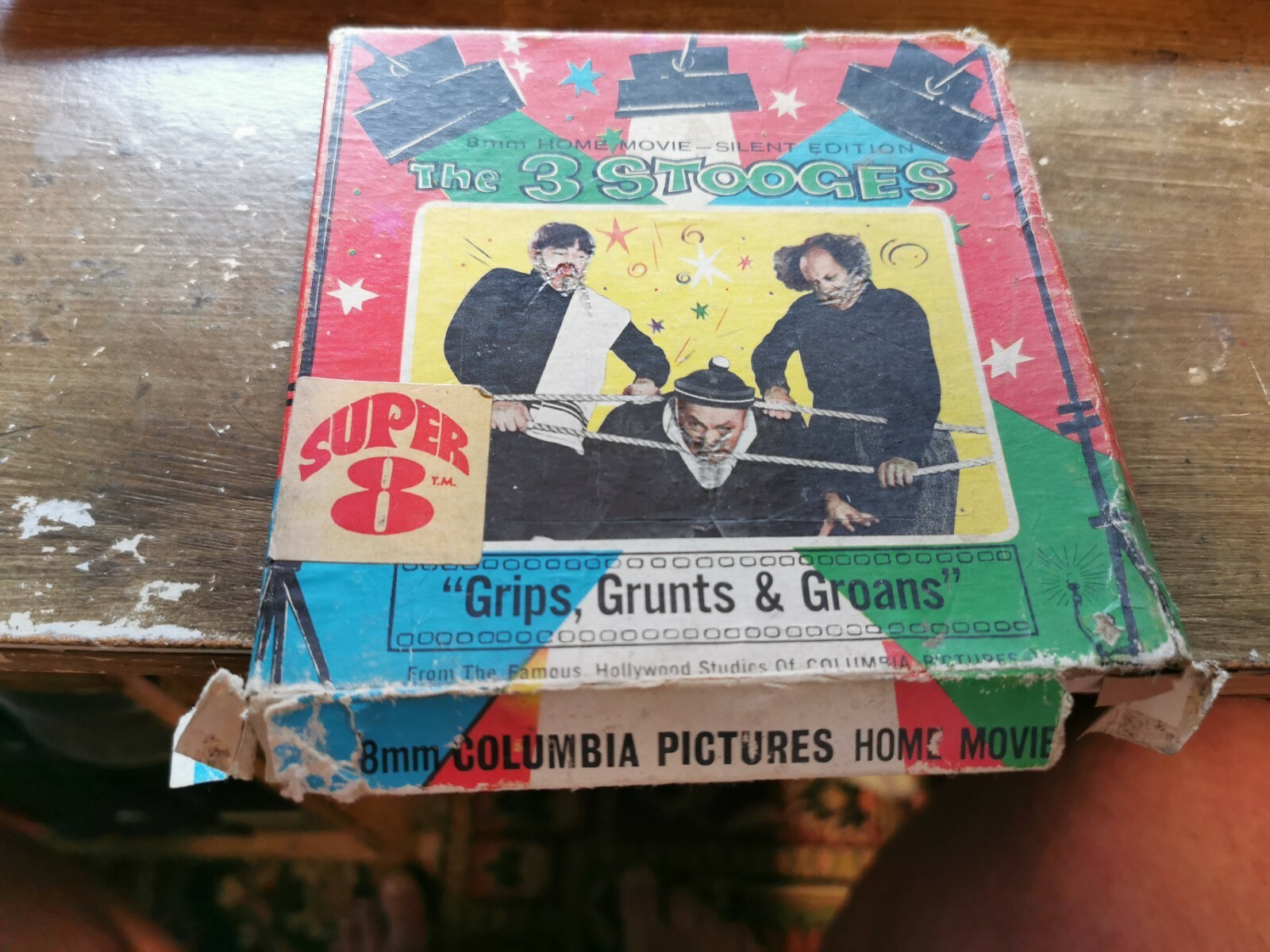 2 x the 3 stooges super 8 film reels pardon my scotch grips grunts and