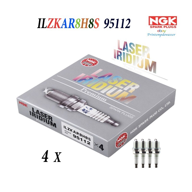 4X ILZKAR8H8S 95112 Fit For Honda Civic 1.5L L4 LASER IRIDIUM Spark Plugs