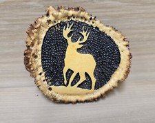 Vintage Cast Antler Buck Deer Silhouette Belt Buckle