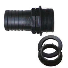 Nut In Water Tank Straight Fitting 40mm Hose Fresh Waste Inlet Outlet Campervan