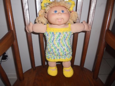 CPK - Crochet Cabbage Patch Doll Clothes~~ Yellow Sundress 