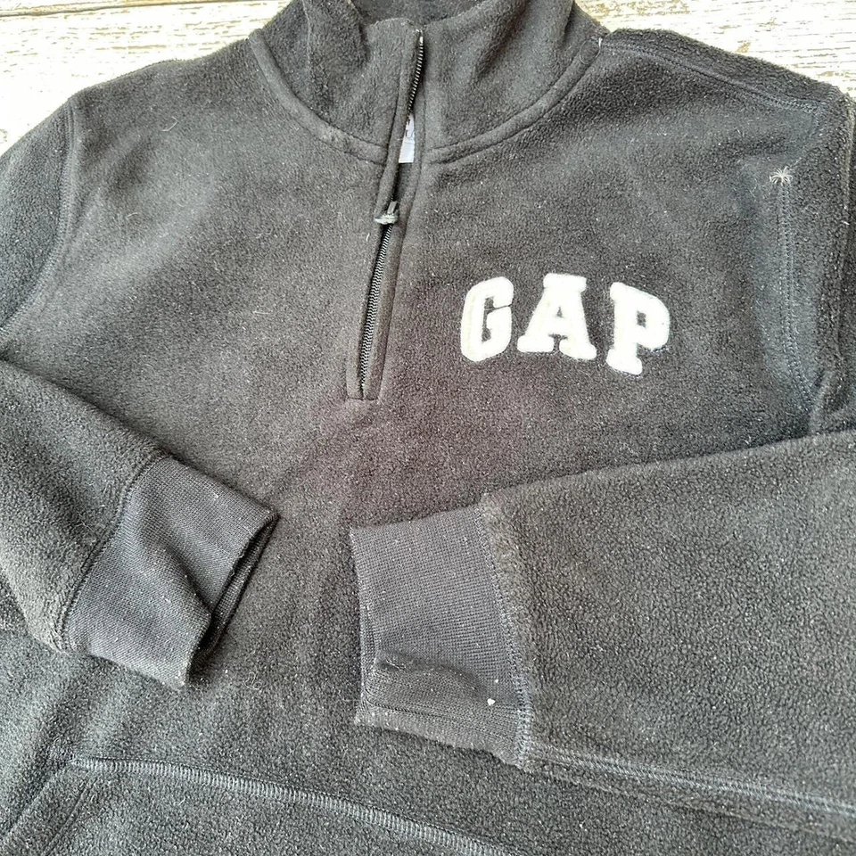 Gap флисовая куртка женщин XXL черный половина молнии ветровка флис свитер джемпер - Изображение 3 из 4