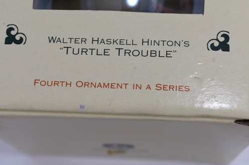 HAND-PAINTED JOHN DEERE WALTER HASKELL "TURTLE TROUBLE"FOURTH ORNAMENT IN SERIES - Picture 3 of 9