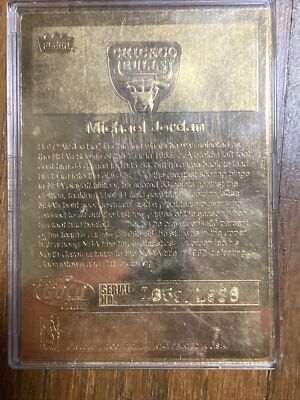 Fleer Michael Jordan 1986 Rookie 23Kt Gold Card Signature #1659