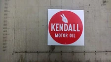Vintage Kendall Motor Oil sticker decal 3" diameter