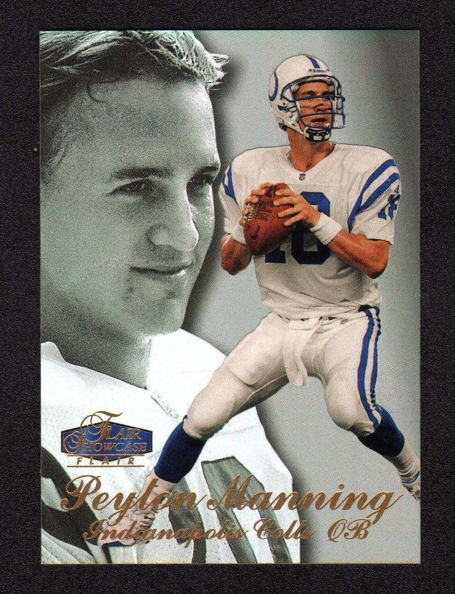 Peyton Manning Indianapolis Colts 1998 Flair Showcase Row 3 Rookie Card #3 A-20