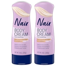 2-Pack NEW Nair Hair Remover Cream, Cocoa Butter, 9 oz (packaging may vary)