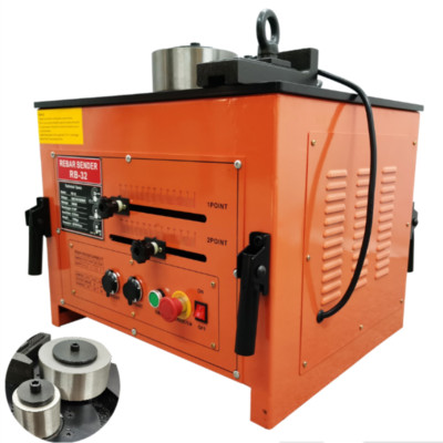 1-1/4'' Steel Rod Electric Rebar Bender Pipe Bending Machine 2 Foot Controls 110V