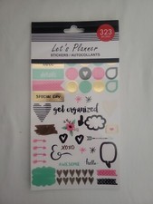 Let's Planner Calendar Agenda Stickers Inspirational Motivational Get Organized