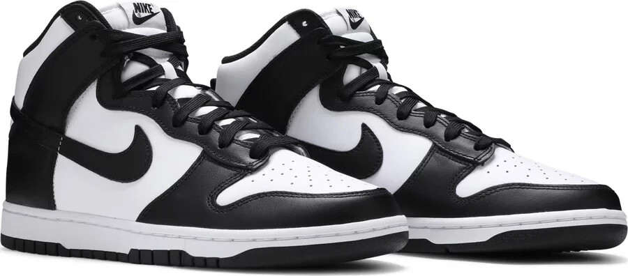 Size 13 - Nike Dunk High Black White for sale online | eBay