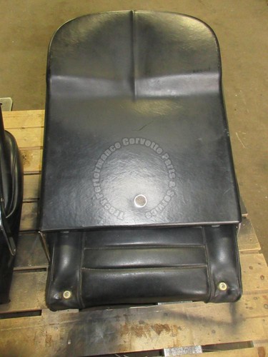 1966 Corvette Used Original Black Vinyl Survivor Seat Assemblies w/Tracks Pair - Bild 20 von 22