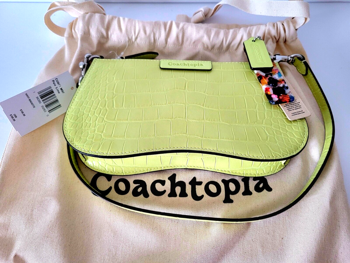 Vintage Coach Baguette Small Bag Lime