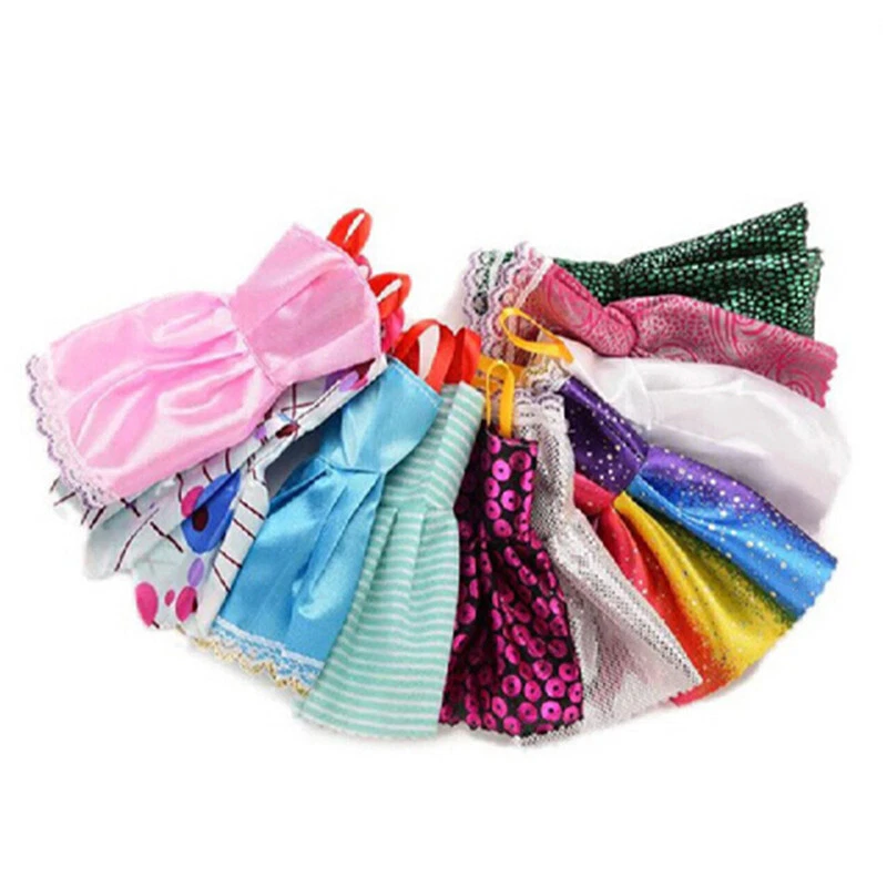 VETEMENTS 10xAbiti per bambola vestiti fatti a mano + 10xscarpe tacchi alti per bambola giocattolo bambino 'XI