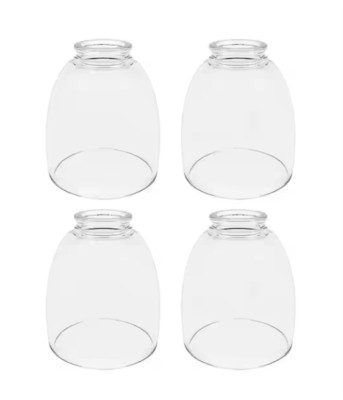 Aspen Creative Corporation 23073-4 5-1/2 in. Clear Ceiling Fan Replacement Glass