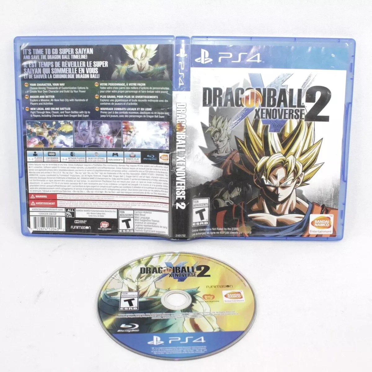 Sony Playstation 4 PS4 Dragon Ball Xenoverse 2 Video Game ** Tested Works  722674120432