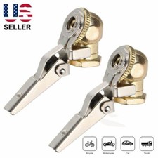 14 Inflator Air Chuck Closed Flow Tire Chuck W Lock On Clip Heavy Duty 2 Pack