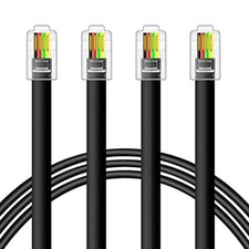 2Pack RJ9 Cable 3ft 4P4C Phone Cord Telephone Cable RJ9 / RJ10 / RJ22 4P4C Ma...