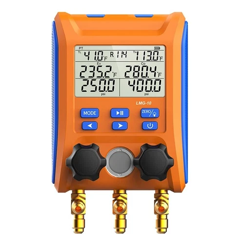 Digital Manifold Gauge Air Conditioning Refrigeration System Leak Tester LMG-10 - Picture 2 of 24