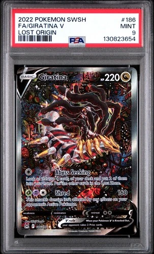 Giratina V (Alternate Full Art) 186/196 Swsh11: Lost Origin Holo Pokémon PSA 9